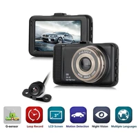 car dvr 3 0 full hd 1080p dual lens rear view dash cam vehicle camera monitor video recorder auto motion detector car camcorder