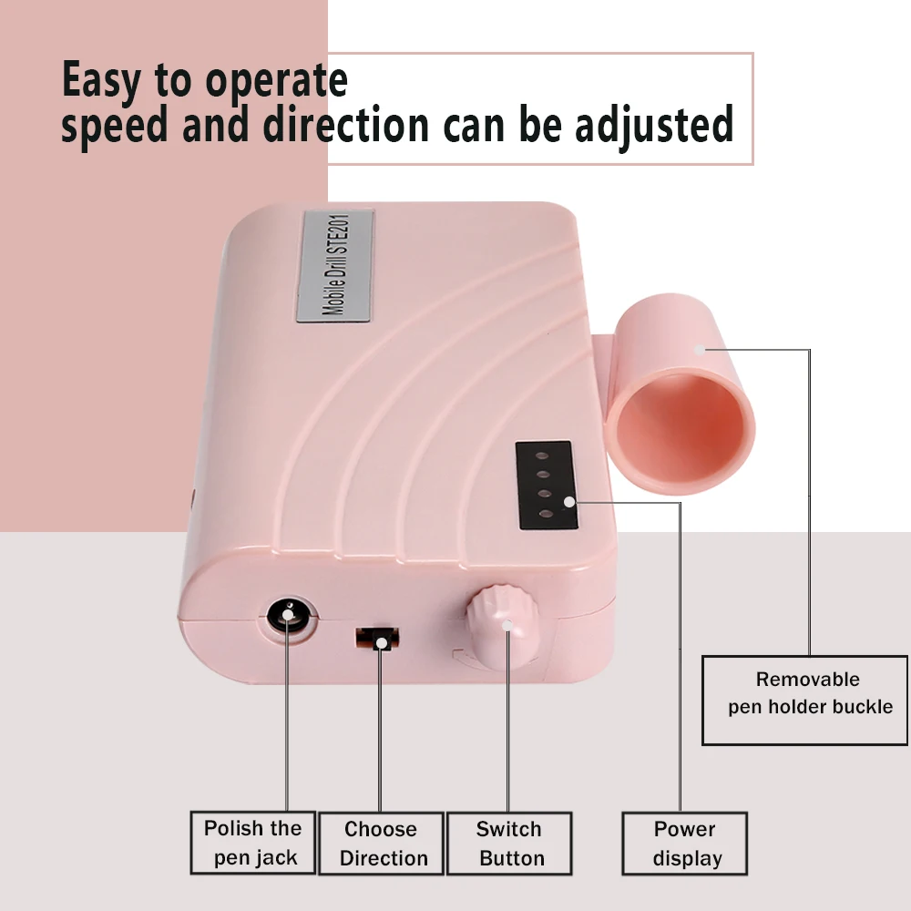 

Portable 30000 RPM Nail Drill Nail Drill Machine Rechargeable For Manicure And Pedicure Nail Manicure Machine For Professionals