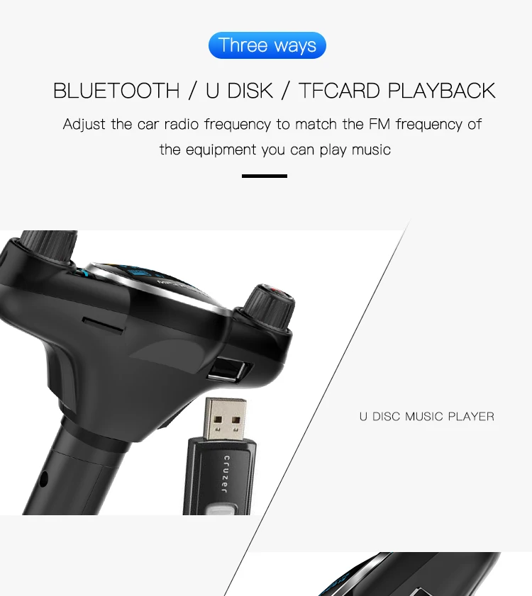 SRUIK, fm-передатчик, Bluetooth, Автомобильный/FM модулятор, 180 Вращение, 1,", ЖК-дисплей, трансметтер, Fm гарнитура, автомобильный комплект, быстрая зарядка