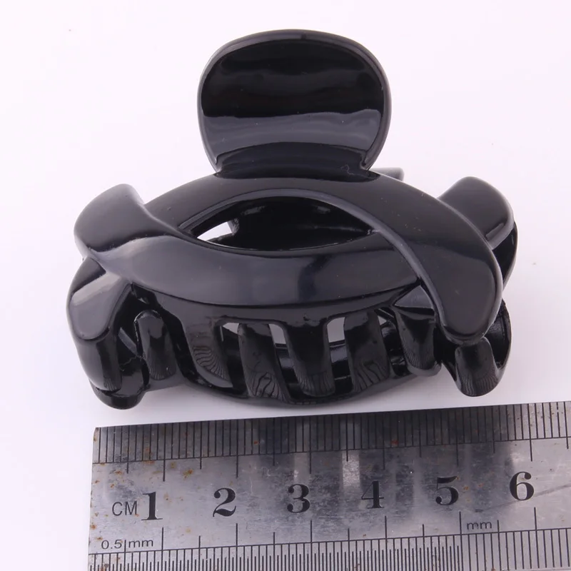 Заколки-Крабики для волос женские черный пластиковый держатель хвоста с