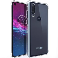 crystal soft case for motorola one action zoom reiforced corner silicone back cover for motorola one macro vision rubber bumper