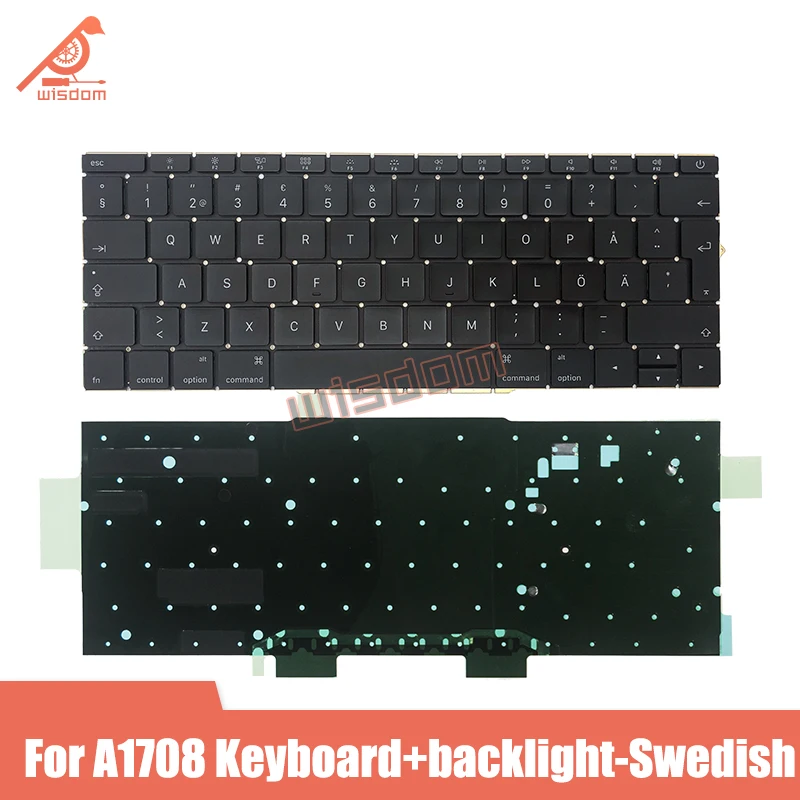 Полностью новая шведская клавиатура A1708 для Macbook 13 Pro Retina конец 2016 середина 2017 |