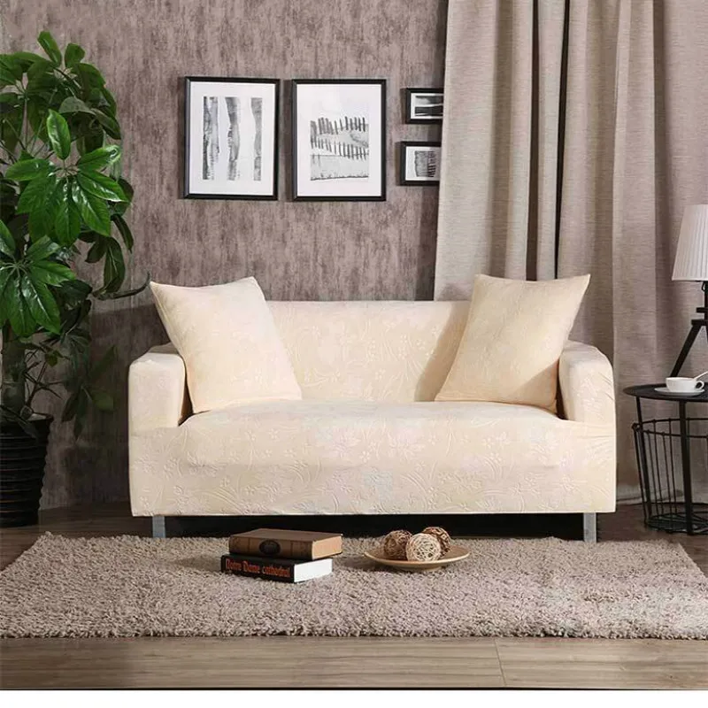 Однотонные плюшевые утолщенные эластичные Чехлы для дивана в гостиную