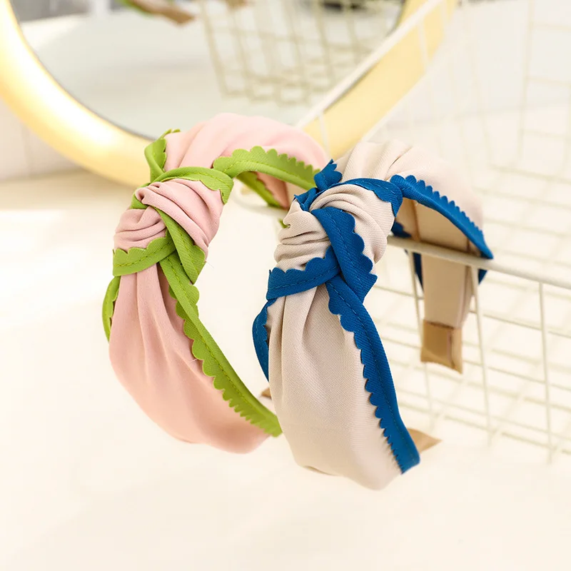 

Разноцветные повязки для волос в стиле бохо для женщин, широкие Летние повязки на голову с узлом в стиле пэчворк, тюрбан для девушек, Эластич...