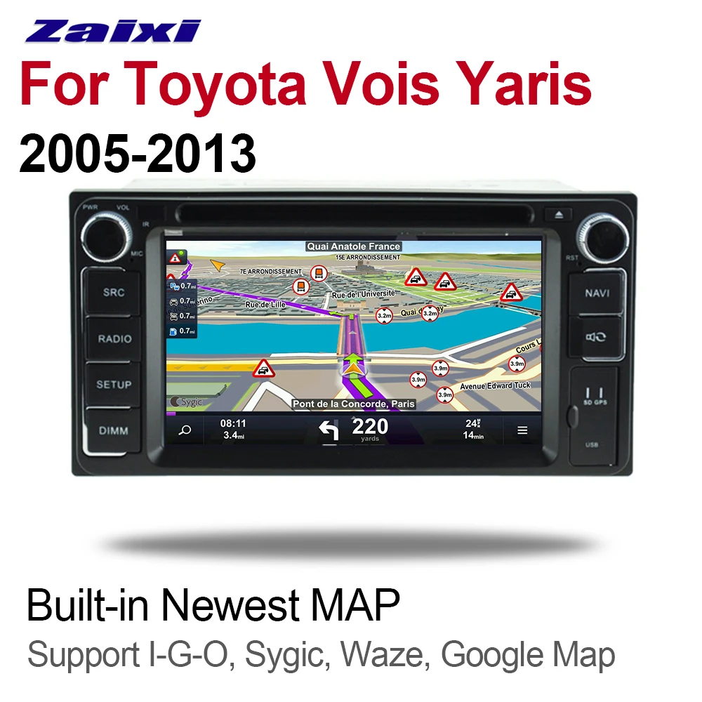 Автомобильный мультимедийный проигрыватель с GPS Навигатором радио для Toyota See Yaris