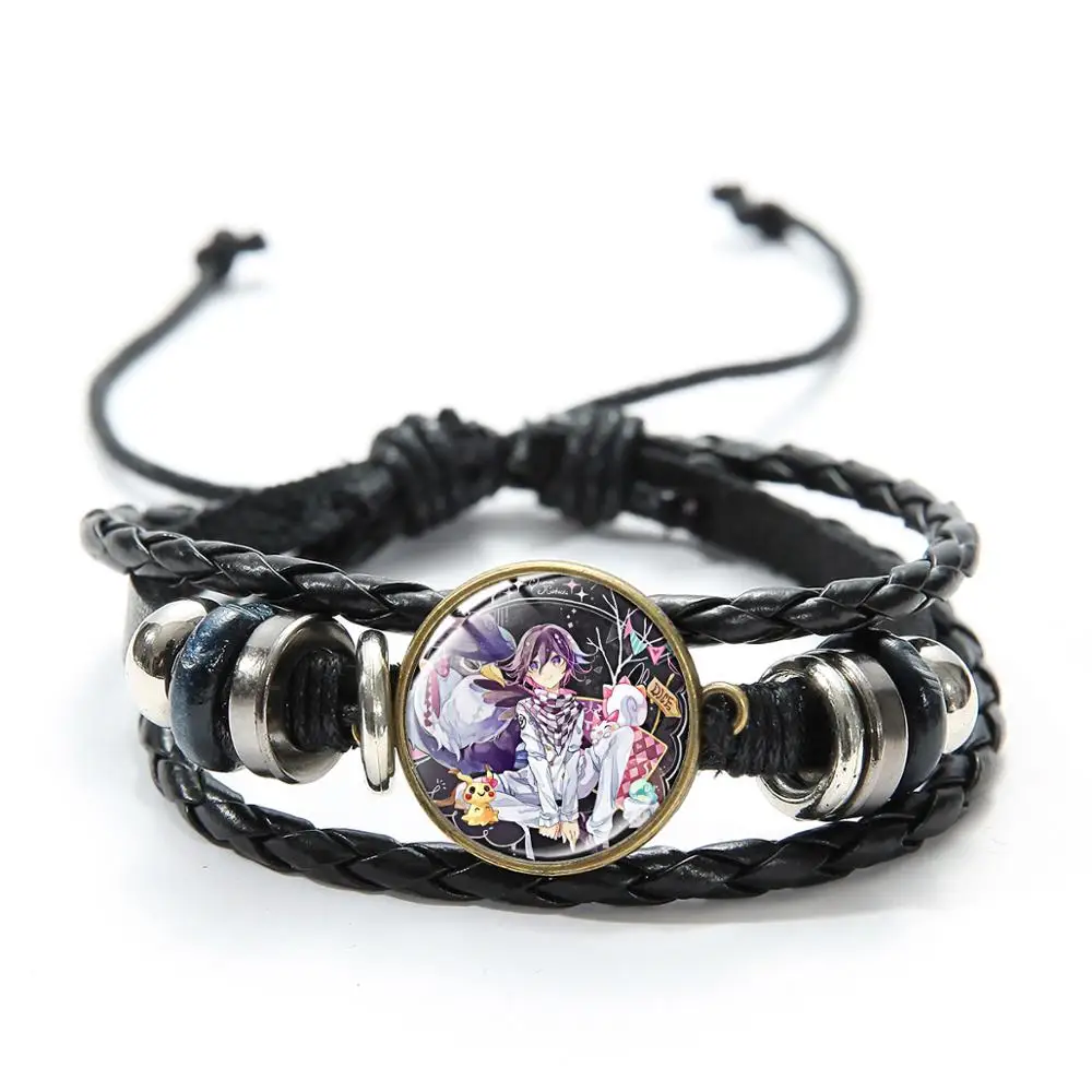 Style 24 SIAN Cool Game рисунок Собранный тканый кожаный браслет Dangan Ronpa Danganronpa V3 Akamatsu Kaede художественный узор стекло драгоценный камень браслеты - Окраска металла: Style 24