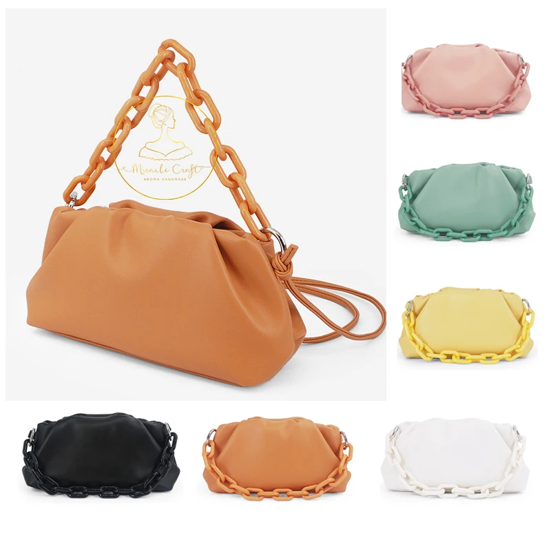 Новинка 2020 Женская облачная сумка из мягкой искусственной кожи радужная