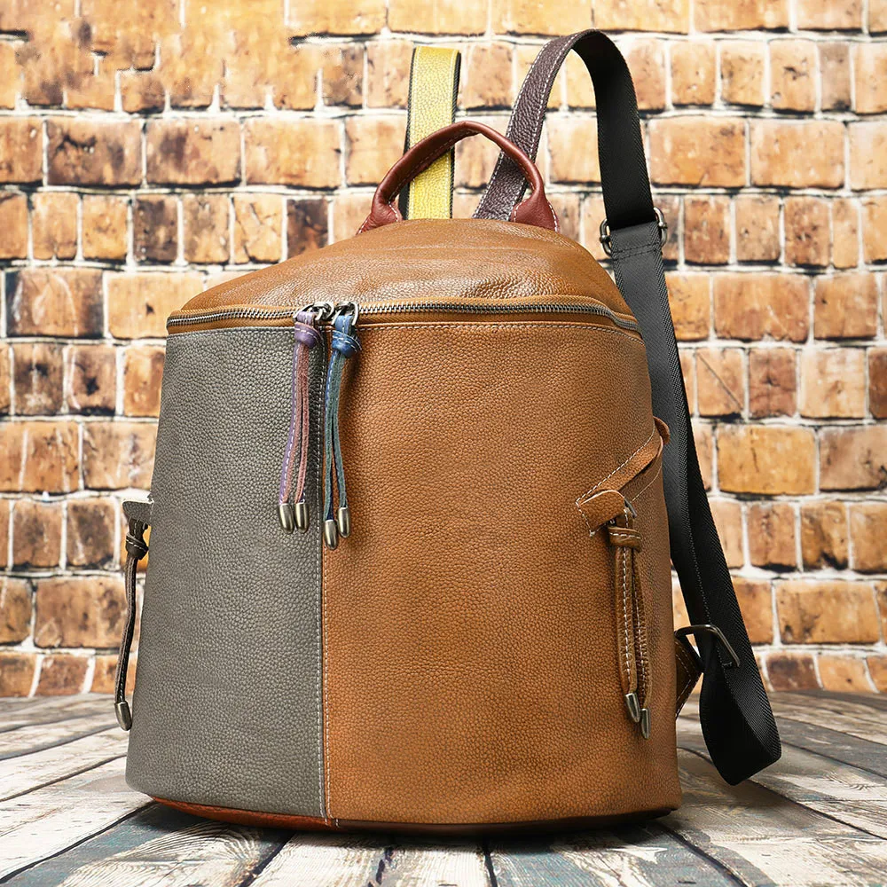 Дизайнерские рюкзаки для женщин из высококачественной воловьей кожи девушек