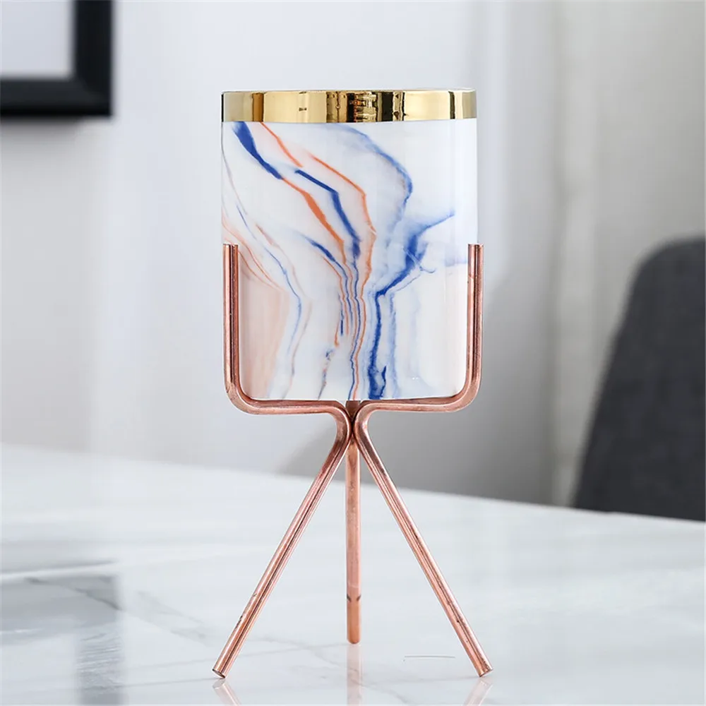 Скандинавские керамические ваза настольная плантатор красочные мраморные