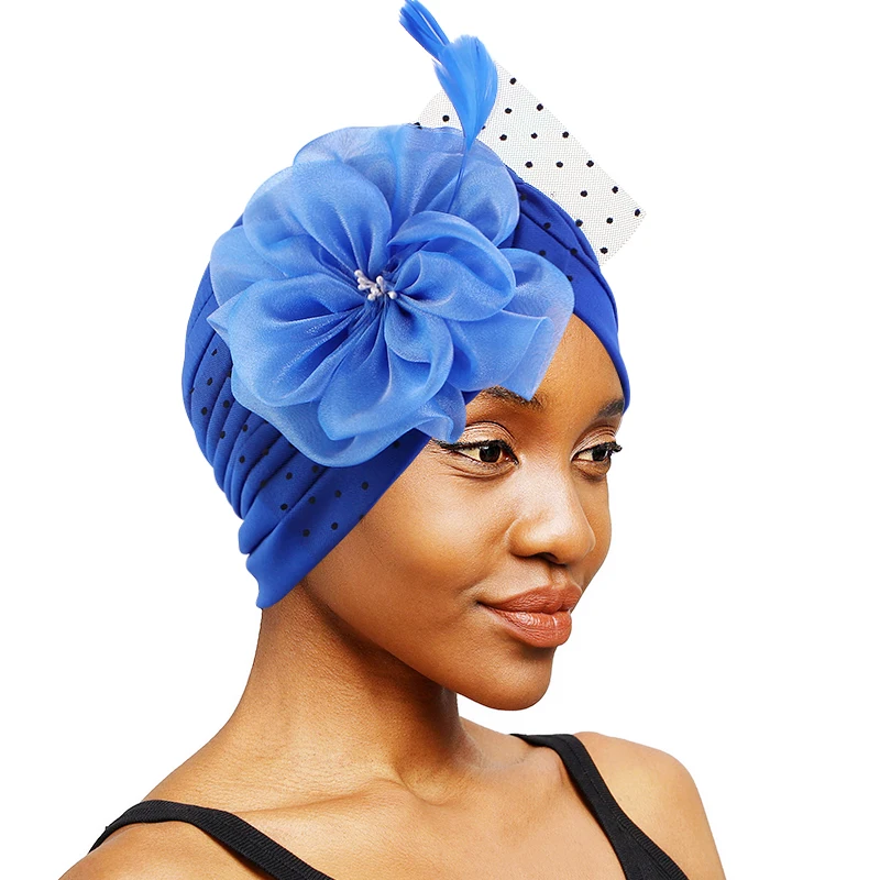 

Модные мусульманские головные уборы с оборками в виде перьев и цветов, свадебные головные уборы для вечеринки, головные уборы в африканском...