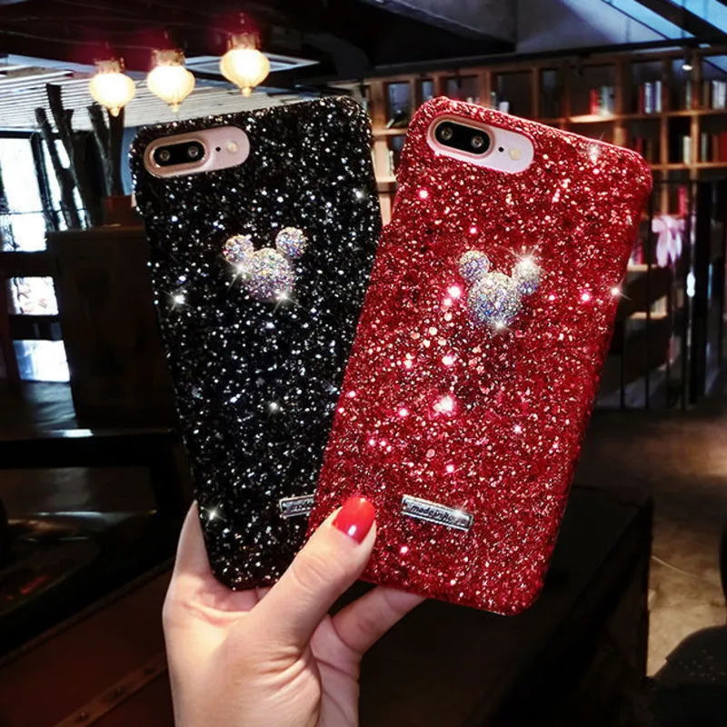 Роскошный Модный сверкающий блестящий чехол для iPhone X XR XS MAX Crystal Bee 7 8 Plus 6 S 5 5S