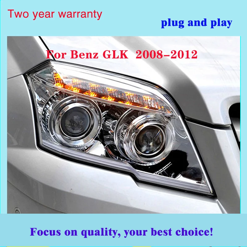 Новые фары для автомобиля Стайлинг Benz GLK Class 2008 2012 двойной луч объектив проектор