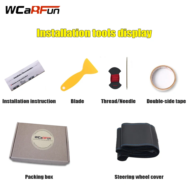 WCaRFun ручной работы черный чехол на руль из искусственной кожи для Chevrolet Cruze 2009-2014