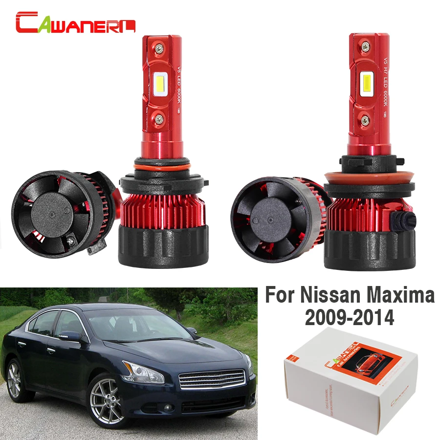 Cawanerl для Nissan Maxima 2009 2010 2011 2012 2013 2014 автомобиля Светодиодный лампа фары высокой