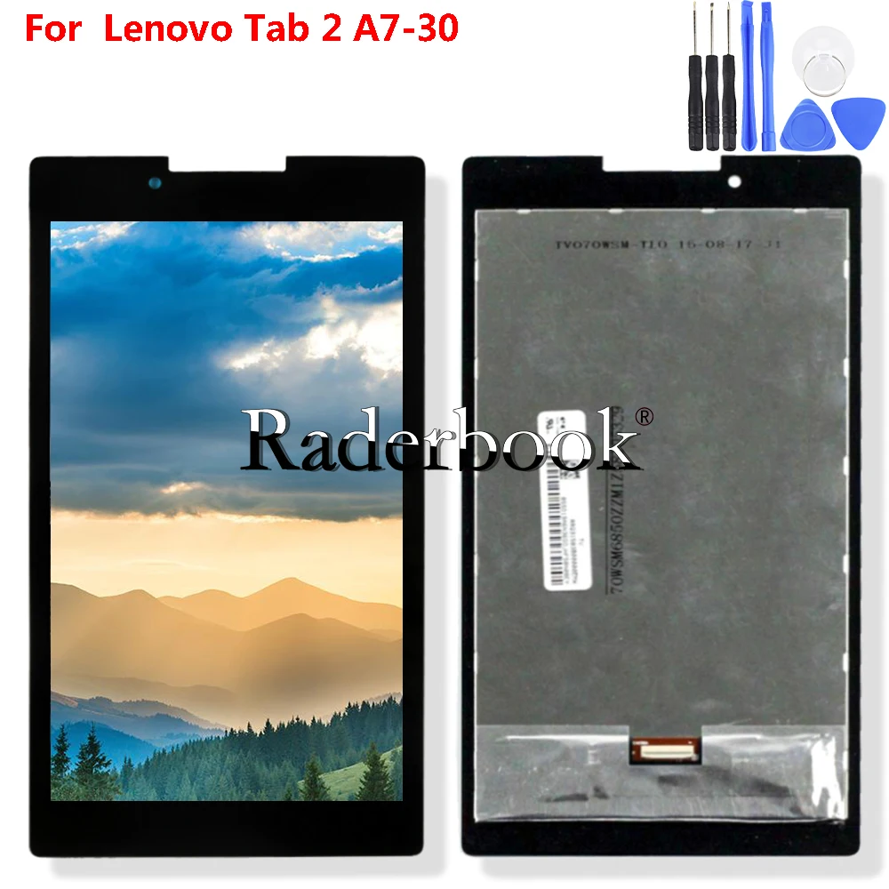 Tela Touch Digitalizadora de Vidro Display Lcd para Lenovo Tab A730 A7-30hc segundo Embutido Painéis e LCDs p/ tablet