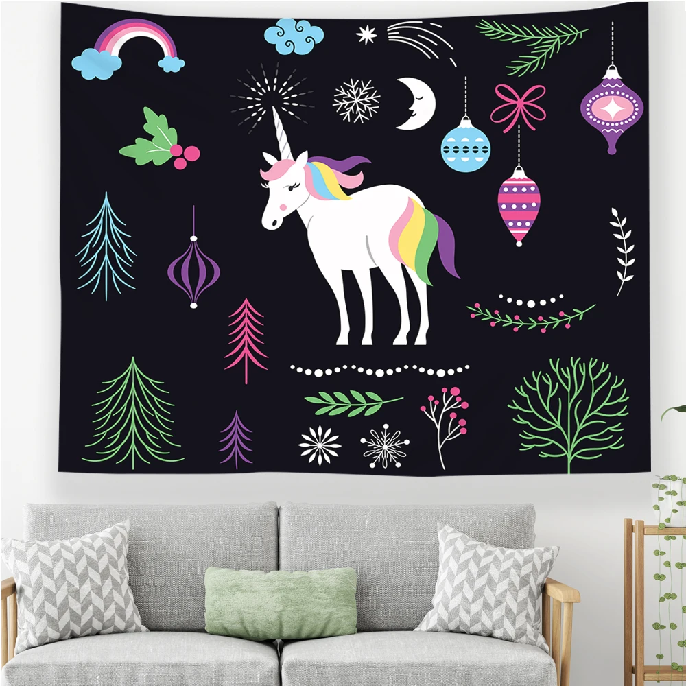 

Aries Tapestry Constellation Antelope Hippie Starry Sky Planet Dark Color SheepTapestry Wall Hanging Beach Blanket Bedroom Deco