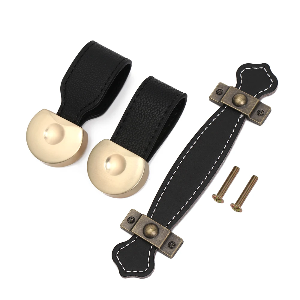 1 шт. ручки для кухонного шкафа из искусственной кожи дверных ручек мебельная