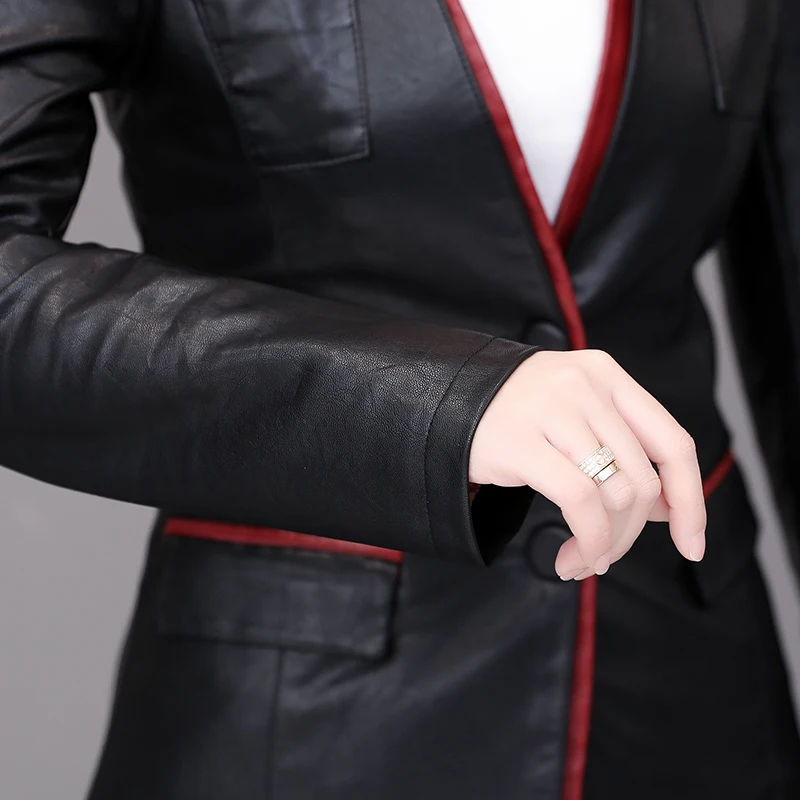 Весенняя куртка Женская из искусственной кожи женская короткая Осенняя