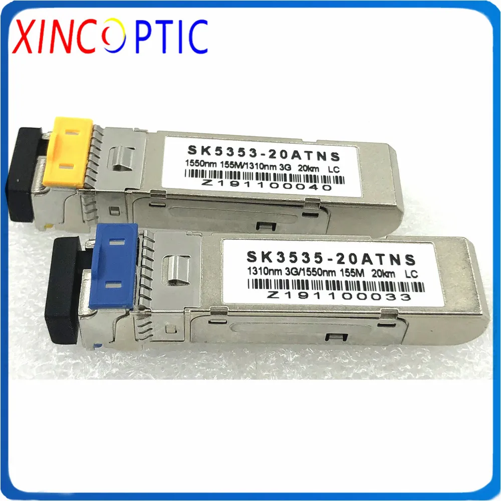 3G/155M ассиметричный LC SFP + модуль 3G 1310/1550nm Bidi 3 V 10km 20km SDI трансивер для волоконного