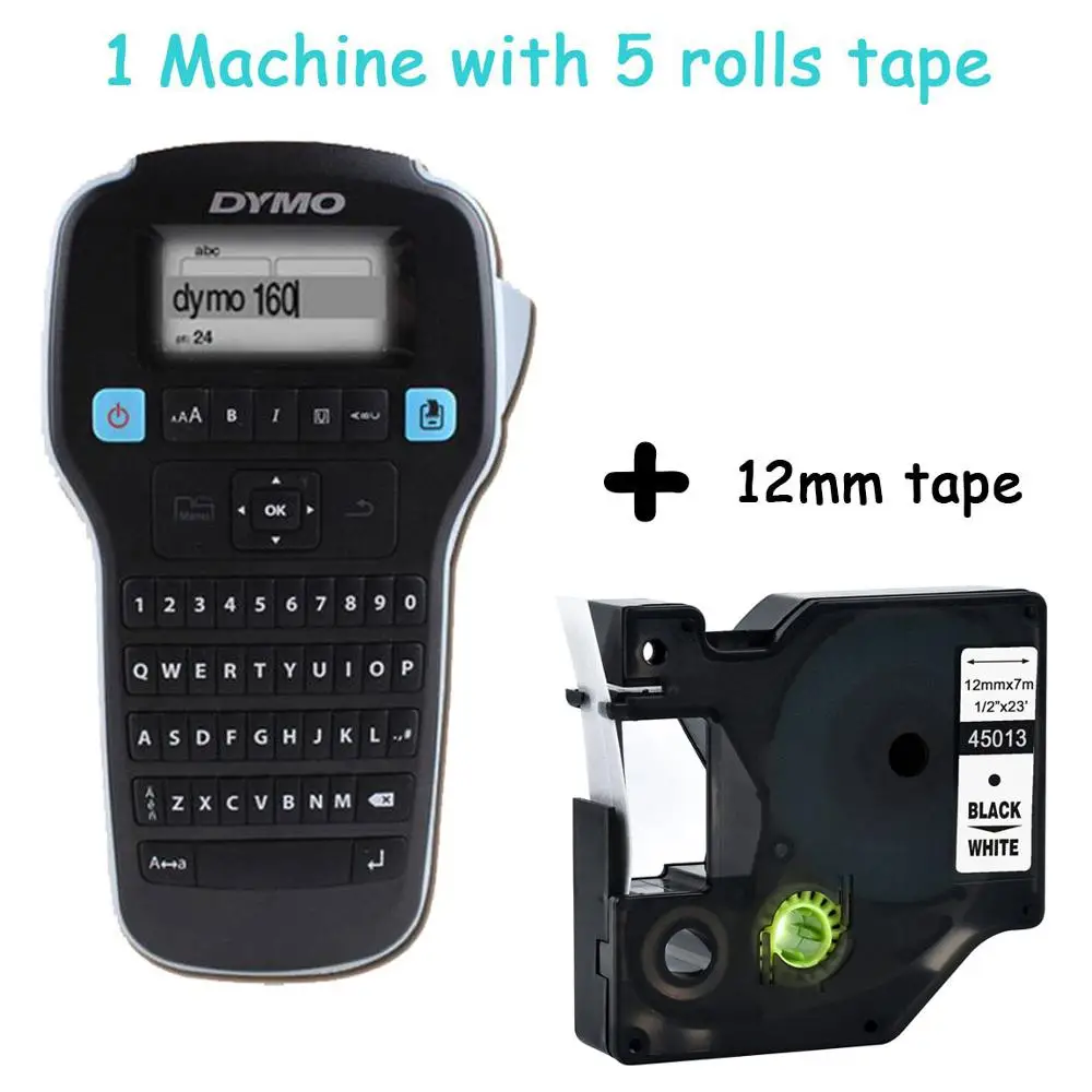 Set B3 DYMO LM160 Этикетировочная машина Английский Ручной портативный принтер для этикеток LMR-160 наклейки этикеток Принтер 45013 40913 45018 43613 45010 - Цвет: Set B3