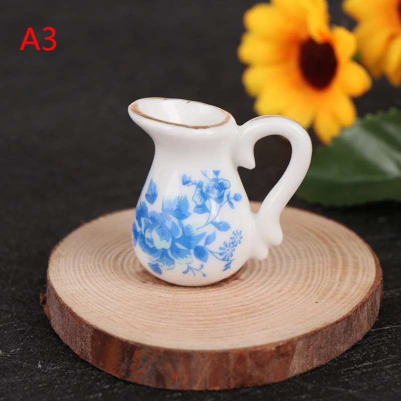 

1pc Dollhouse Mini Ceramic Porcelain Vase Accessories Doll House Miniatures Vase Accessories Doll House