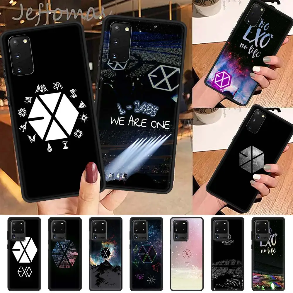 Чехол Kpop EXO Lucky One для Samsung Galaxy S21 Ultra S20 FE S10 S10e S9 S8 Plus Note 20 9 8 10 Lite черный мягкий чехол