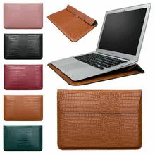 Crocodile Leather Sleeve Bag Envelope Case For MacBook 11 13 15 Laptop Cover