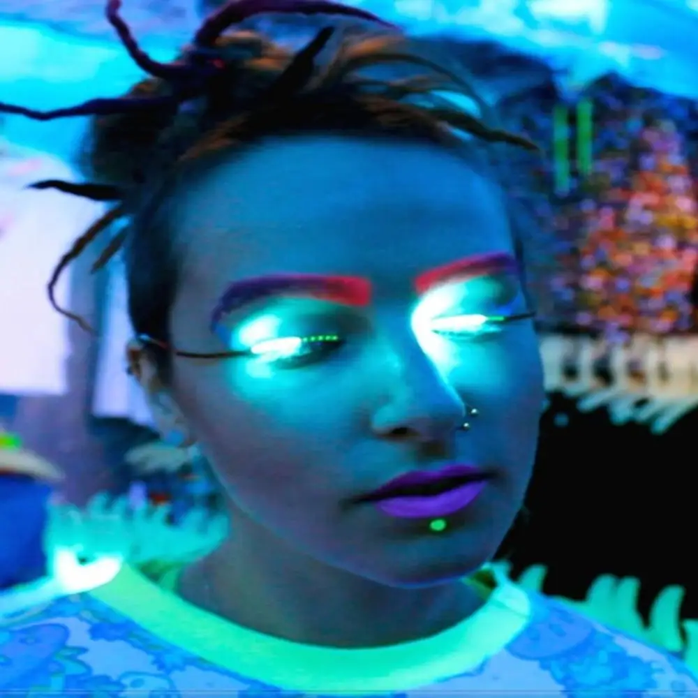 

Хэллоуин Очаровательные ресницы макияж Накладные ресницы вечерние НКИ клуба Бар Хэллоуин Светильник Накладные ресницы Водонепроницаемый ...