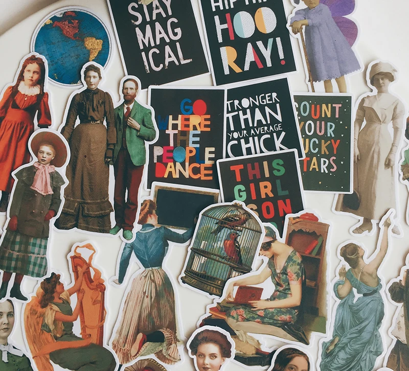 31pcs Vintage Sticker DIY Scrapbooking Pretty Lady Album journal Happy Planner Hanandicraft Decoration Stickers | Игрушки и хобби