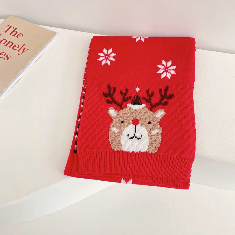 New Winter Children Knitted Scarf Warm Baby Long Scarves Child Christmas Cartoon Boys Girls Neck Collar Kids Neckerchief |