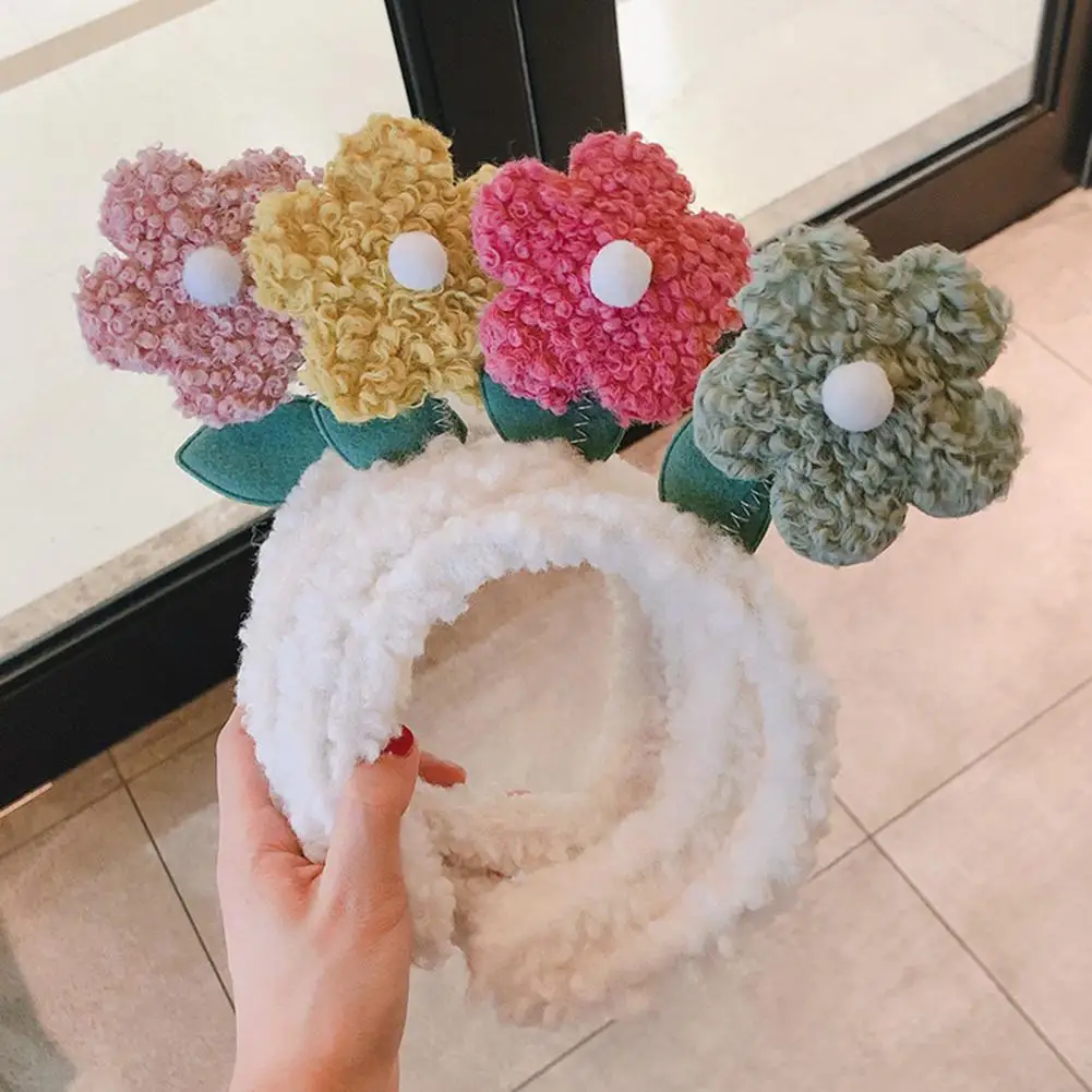 

Women Girl Cute Soft Cartoon Flower Headband Winter Autumn Headwear Hair Hoop