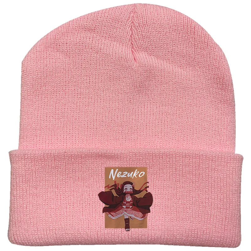 

2020 New Ghost Blade Knit Hat Autumn Winter Couple Korean Hat Velvet Casual Hats For Student Unisex Casual Knitted Winter Hat
