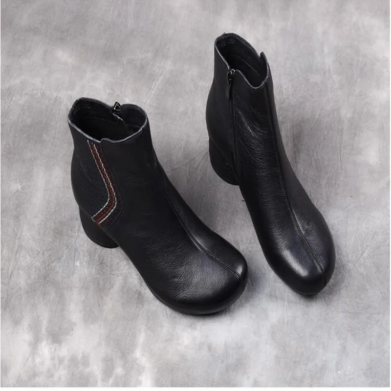 2020 Новинка Из натуральной кожи Сезон весна-лето модные удобные ботильоны на