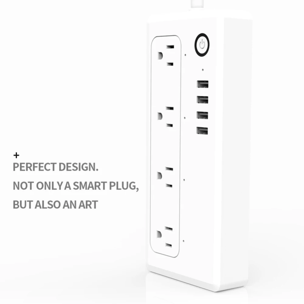 4 USB порт розетка Голосовое управление умный Wifi силовая полоса Защита от перенапряжения несколько розеток дистанционного управления умная вилка Wi-Fi