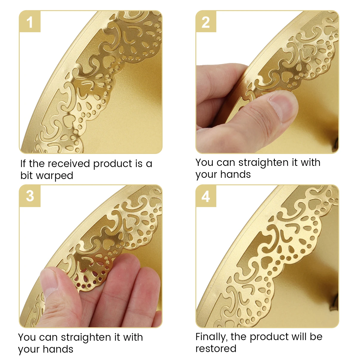 7 шт бело-золотые подставка для свадебного торта набор круглый металлический с