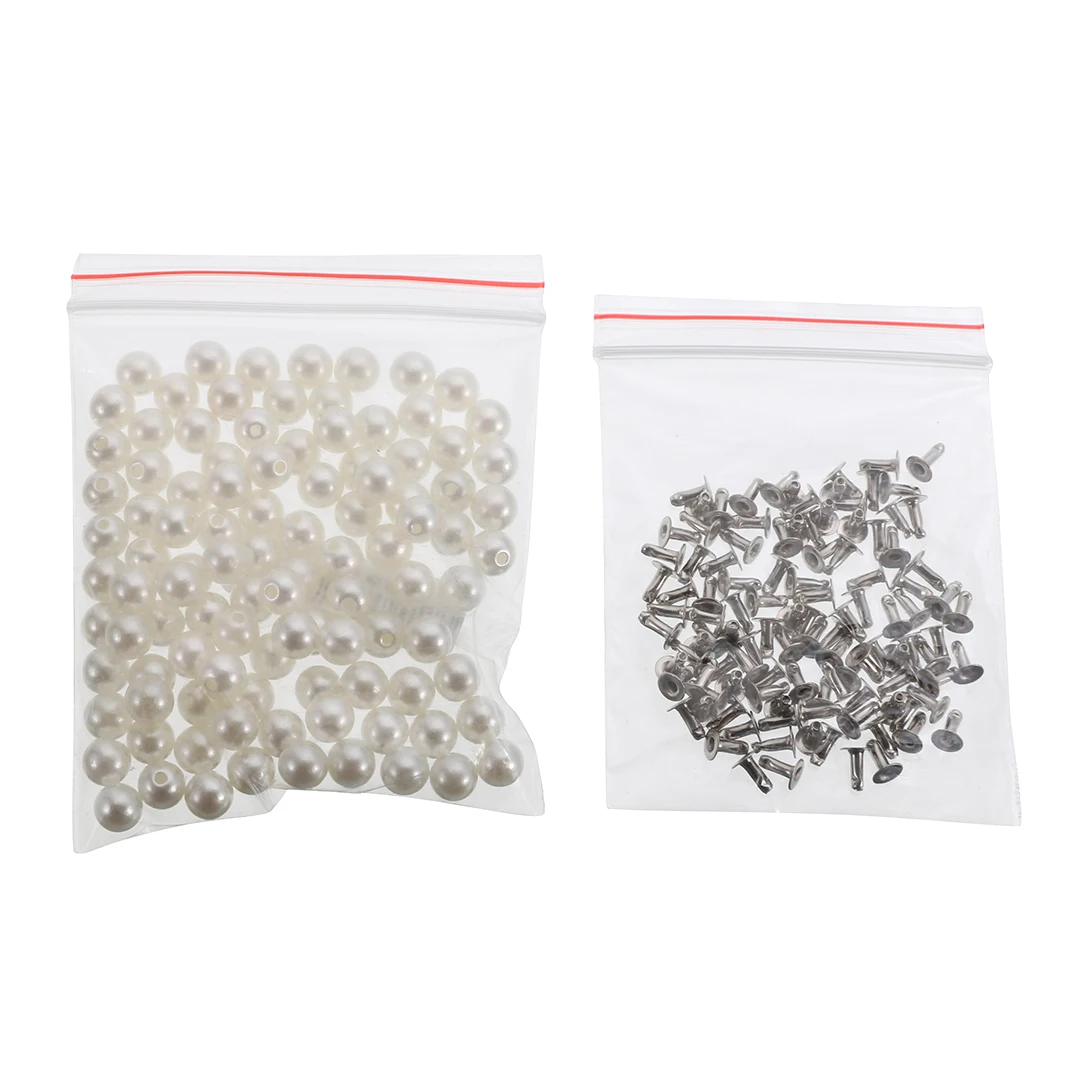 100 шт./компл. 6 мм белая жемчужная заклепка с круглым носком акриловая шипы для