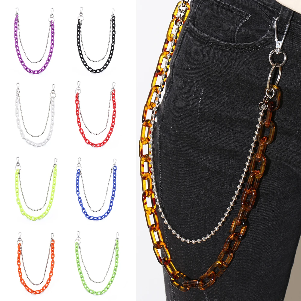 2020 панк хип хоп брюки цепь уличная крутая брелок цепочка 62 см Акриловые Жан