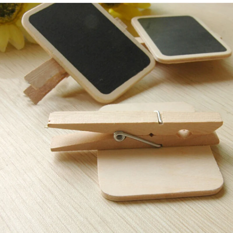 

1pcs Standing Wooden Photo Holder Card Paper Note Memo Clip Desk Decor
