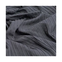width 62 black tassel texture pleated organ chiffon fabric by the half yard for dress shirt hanfu material
