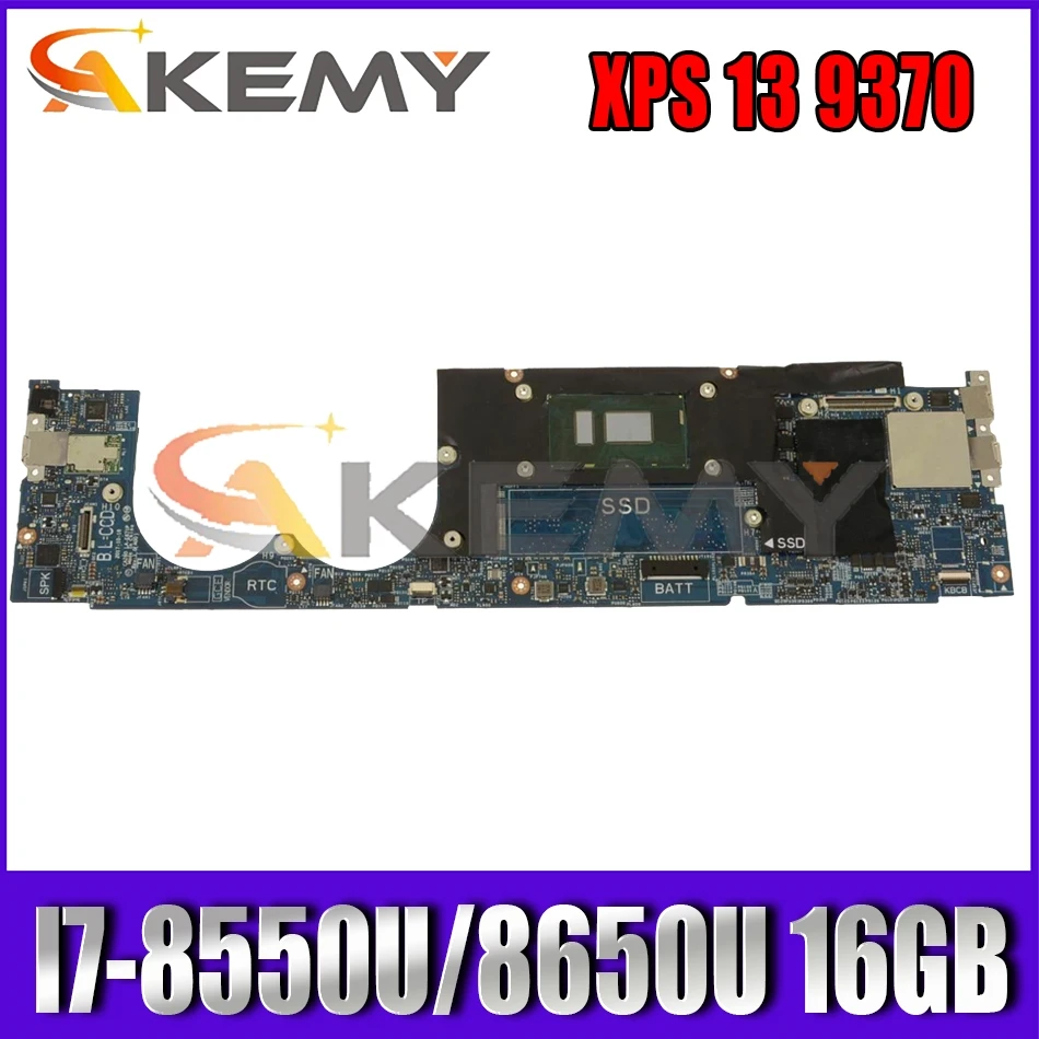 

For DELL XPS 13 9370 Laptop motherboard CAZ60 LA-E671P CN-03J7XX 0W970W 03J7XX W/ I7-8550U/8650U CPU 16GB-RAM 100% Fully Tested