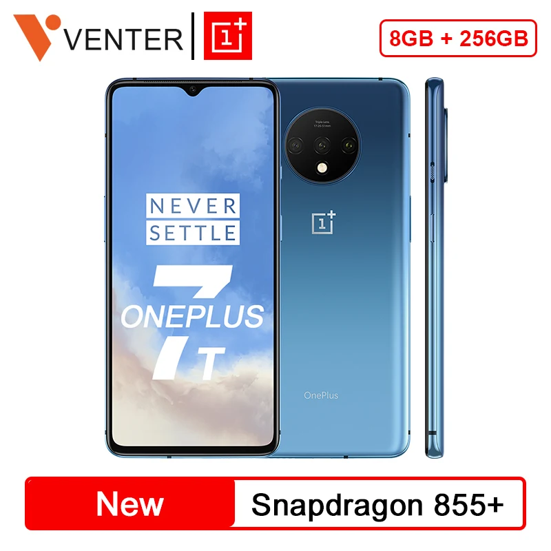 OnePlus 7T Global rom 8 ГБ 256 ГБ Восьмиядерный процессор Snapdragon 855 Plus дисплей 6,55 ''90 Гц 48MP с тройной камерой 3800 мАч 30 Вт с зарядкой NFC