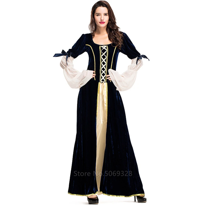 Palace Women Halloween Dress Medieval Costume Bandage Plus Size Bell Vintage Queen Cosplay Carnival Party Fancy Clothing |