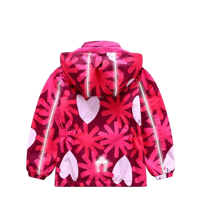

Kids Girls Fleece Lined Hooded Windbreaker Winter Jackets Children Toddler Girl Top Coat Clothes