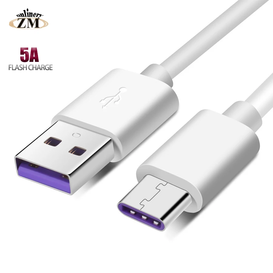 USB C кабель 5A Supercharge usb type для huawei p20 P30 mate 30 20 pro Быстрая зарядка быстрое зарядное