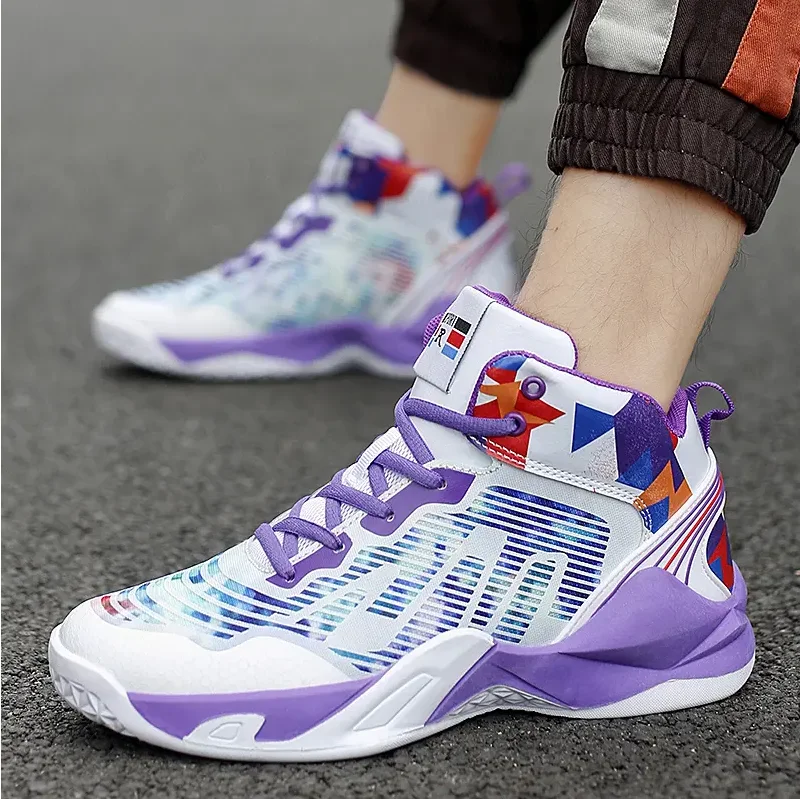 

H47 popular goods 2021 Men's sneakers Mesh high top for teens Couples breathable lace-up basketball non-leather casual shoes