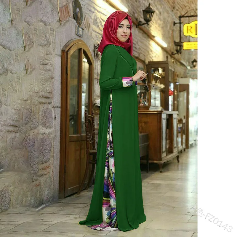 Мусульманское платье Eid Fashion мусульманское женское длинное Abaya халат Musulmane Longue