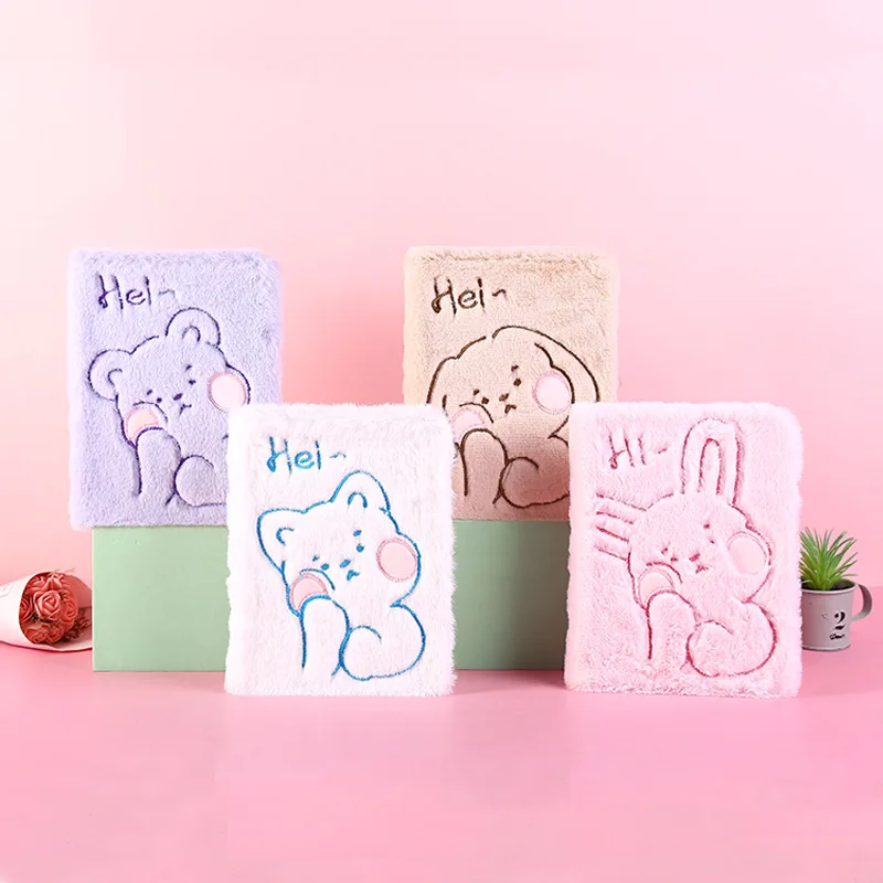 

Ручная книга, подарок девочке в форме сердца, мультяшный плюшевый блокнот, милый супер милый ручной блокнот, креативный дневник, блокнот, бл...