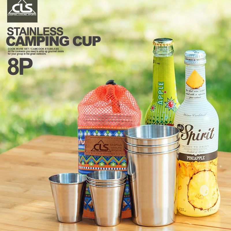 6 шт Открытый нержавеющей стали большой кемпинг Пикник портативный набор пивных