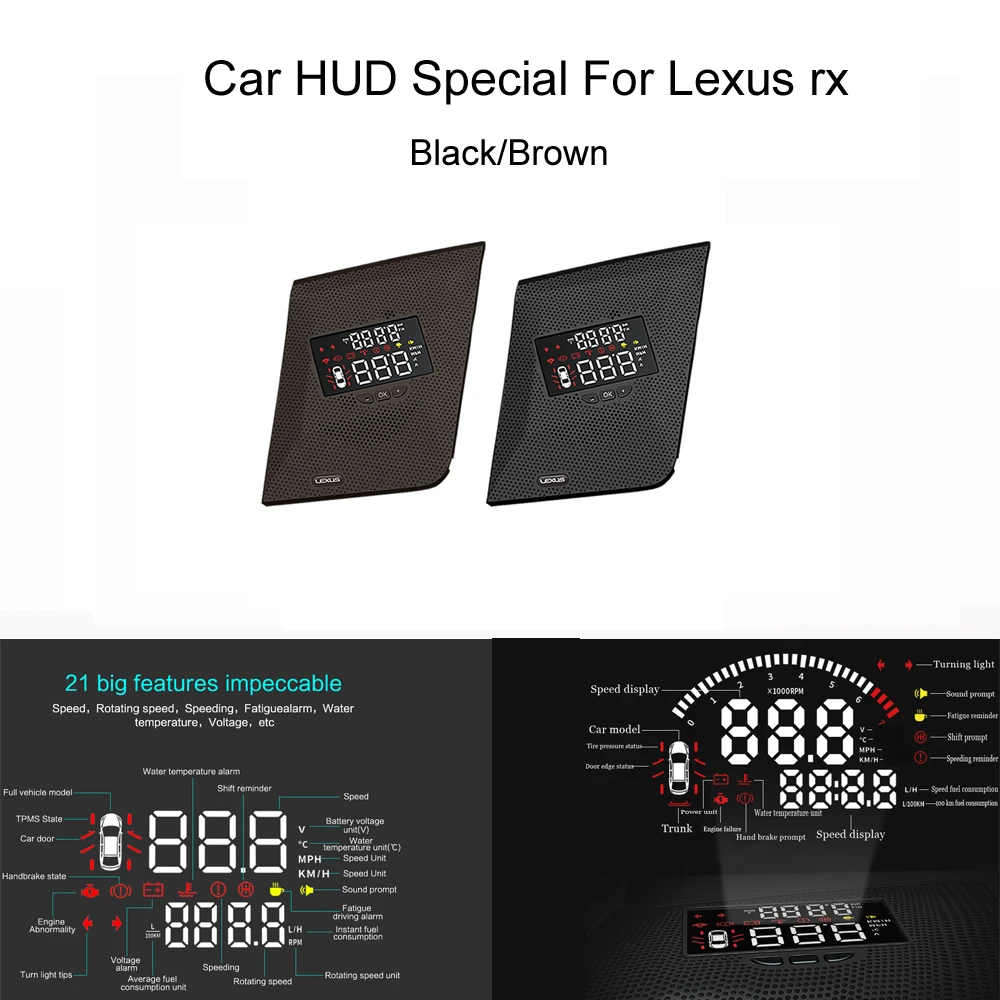 Левый руль автомобиля дисплей HUD спиральный для нового Lexus RX 2017 2018 2019 лобовое