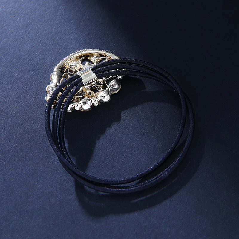 

ZHANG TAI TAI Women Hair Ropes Girls Luxy Rhinestones Elastic Hairbands Scrunchies Headbands Ponytail Ties Rope Hair Accessories